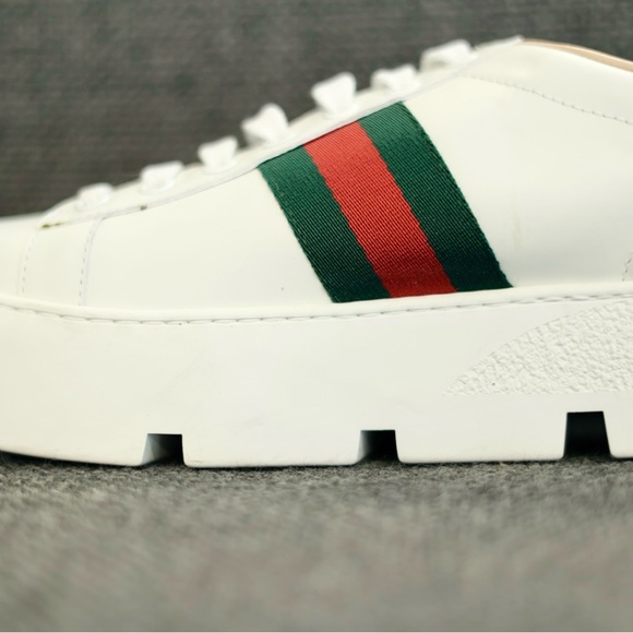 💯 Authentic Gucci Ace Embroidered Platform Sneaker - Picture 8 of 11